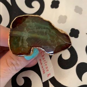 Charlene K adjustable green ring